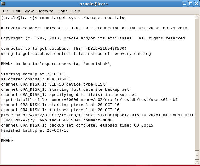 rman tablespace backup