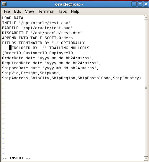 write control file for sql loader