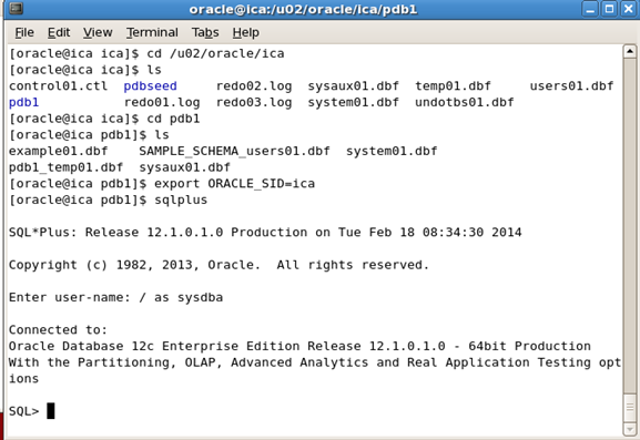 connecting to database using sqlplus